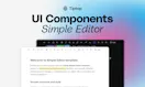 Tiptap Editor Template and UI Components