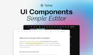 Tiptap Editor Template and UI Components