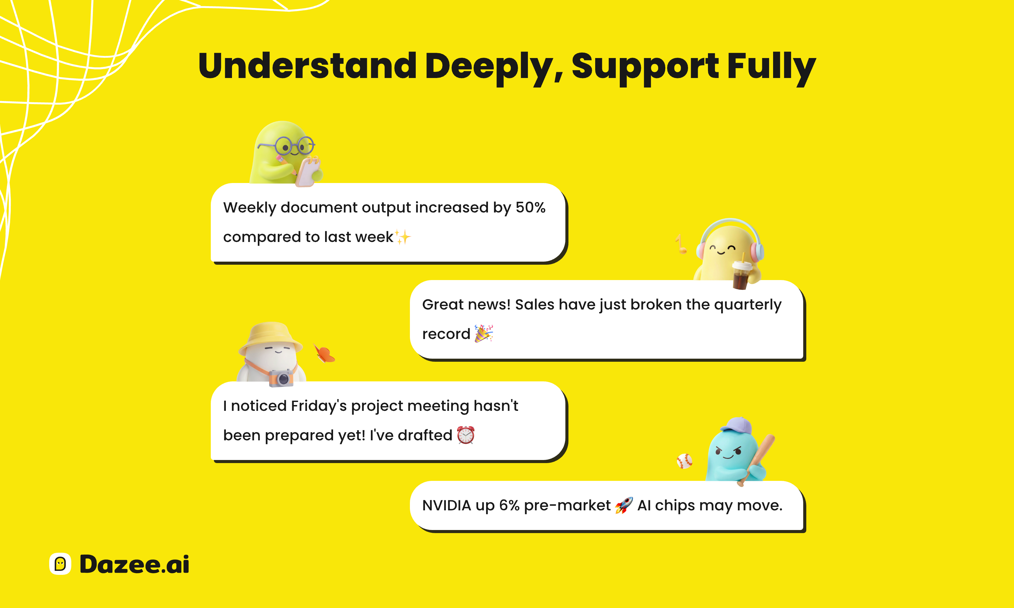 Dazee.ai - Main product screenshot demonstrating key features and user interface