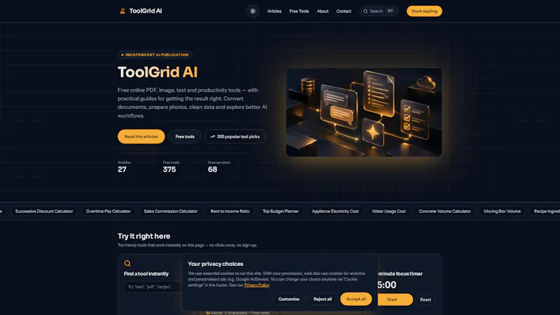 ToolGrid AI screenshot 1