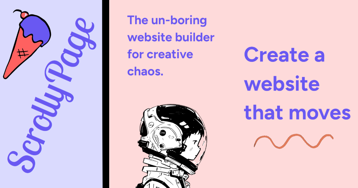 Scrollypage - Der unauffällige Website Builder für kreatives Chaos. Medien 1
