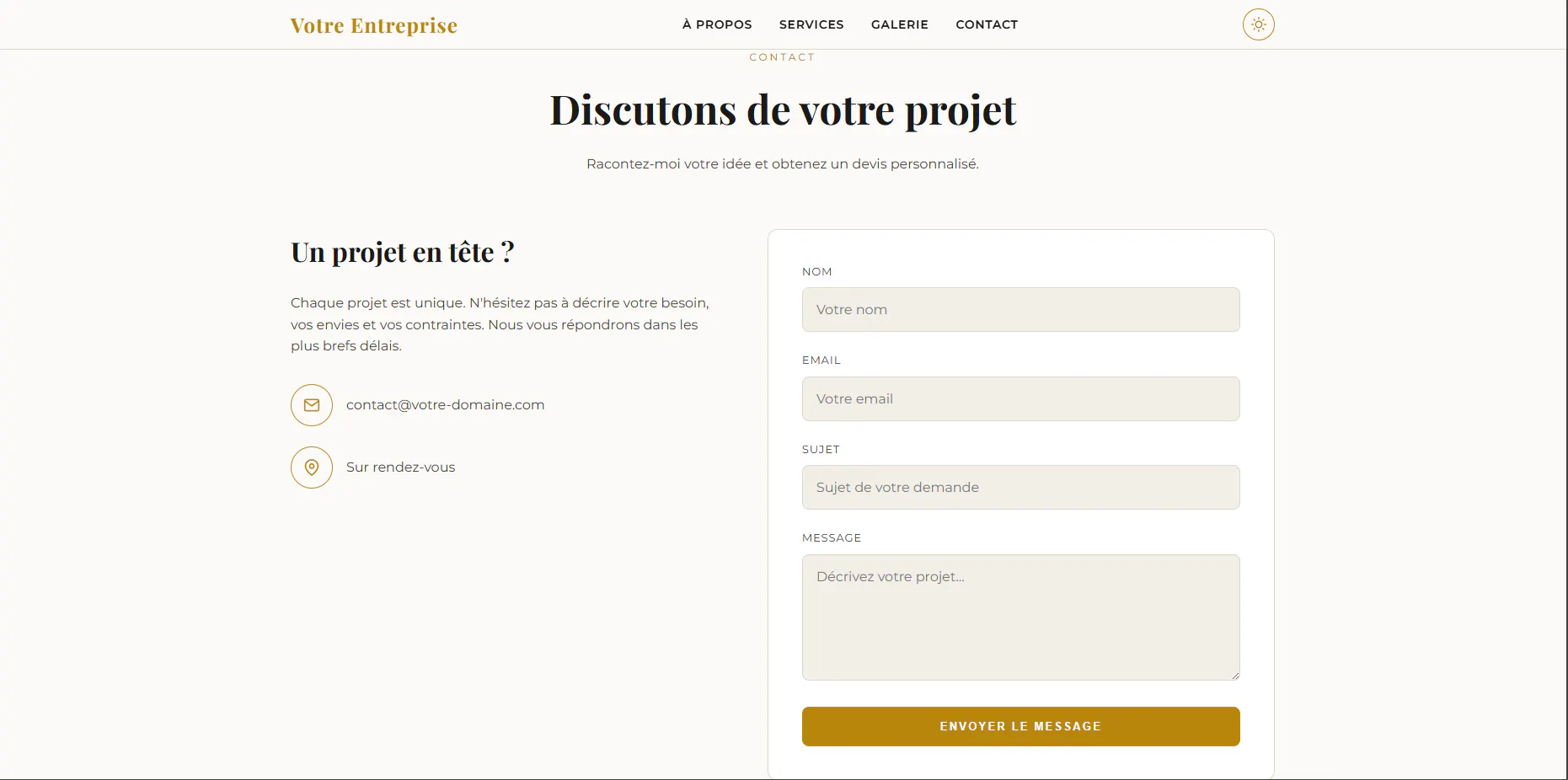 Craftsman Website Template gallery image