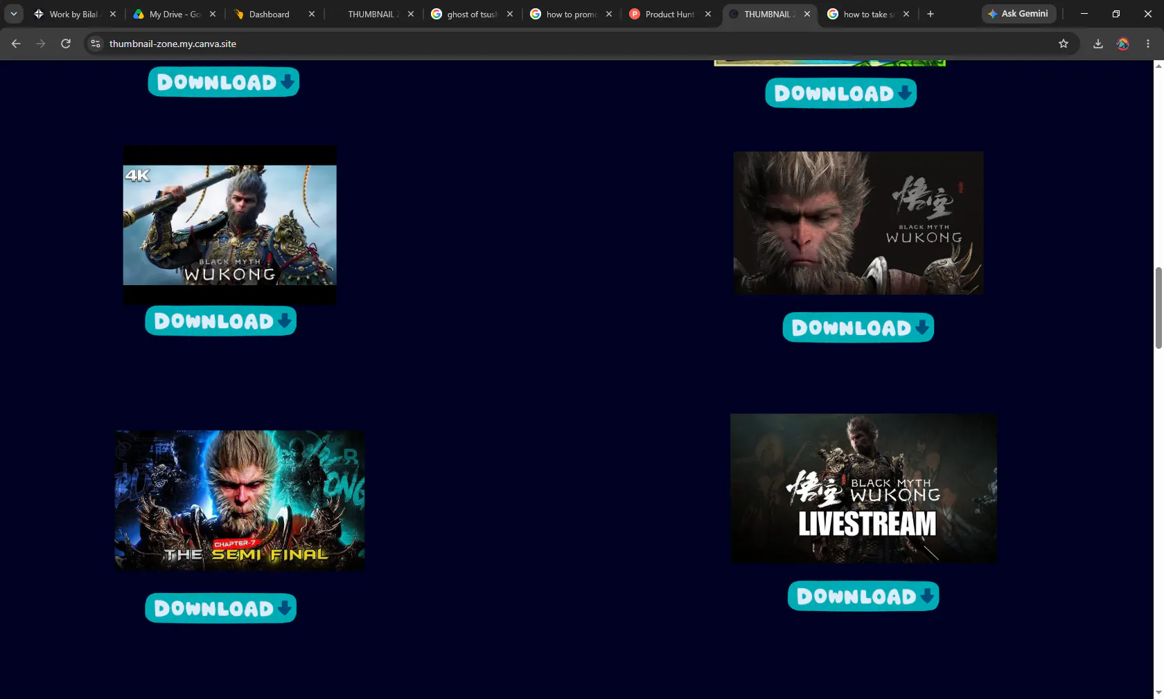 Thumbnail zone gallery image