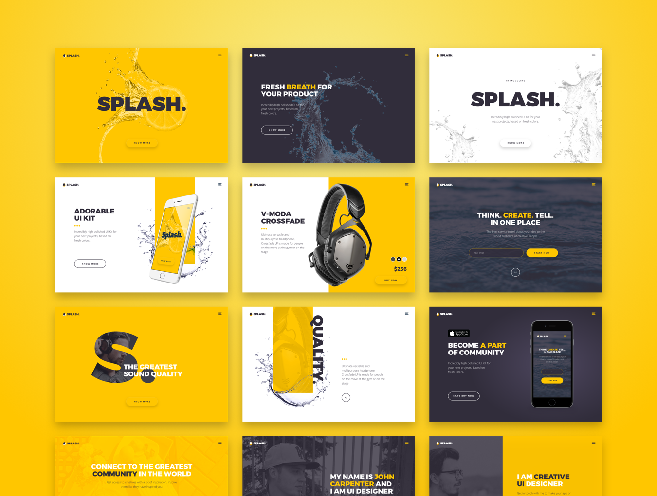 Splash UI Kit for Sketch gallery image