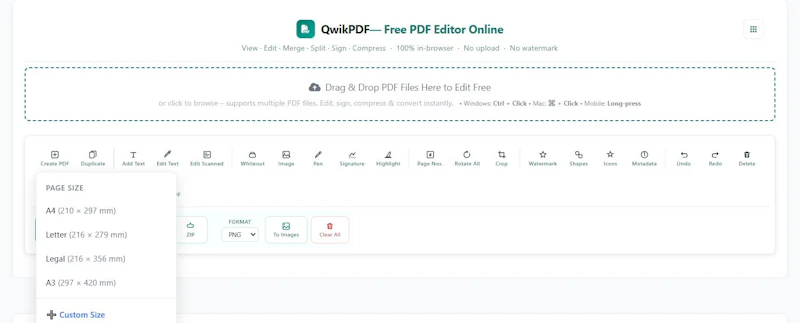 QwikPDF screenshot 1