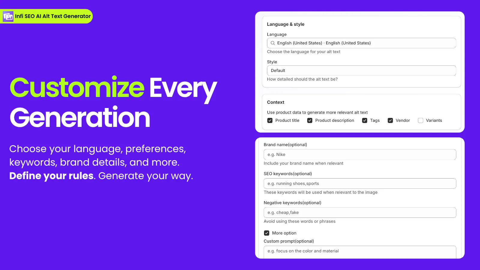 Infi SEO AI Alt Text Generator screenshot 4