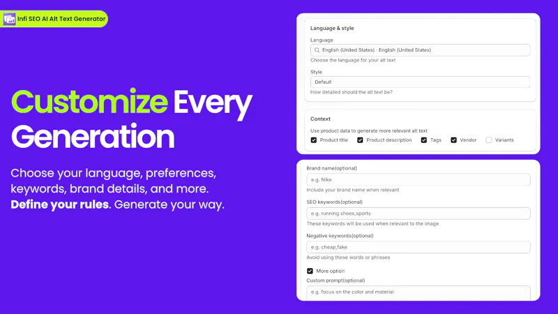 Infi SEO AI Alt Text Generator screenshot 4
