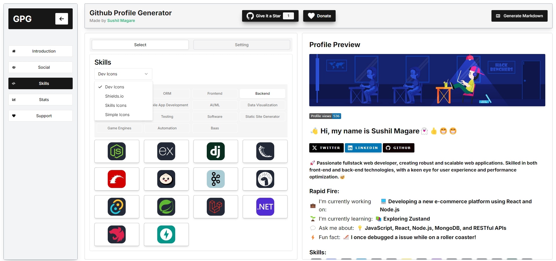 Github Profile Generator media 5