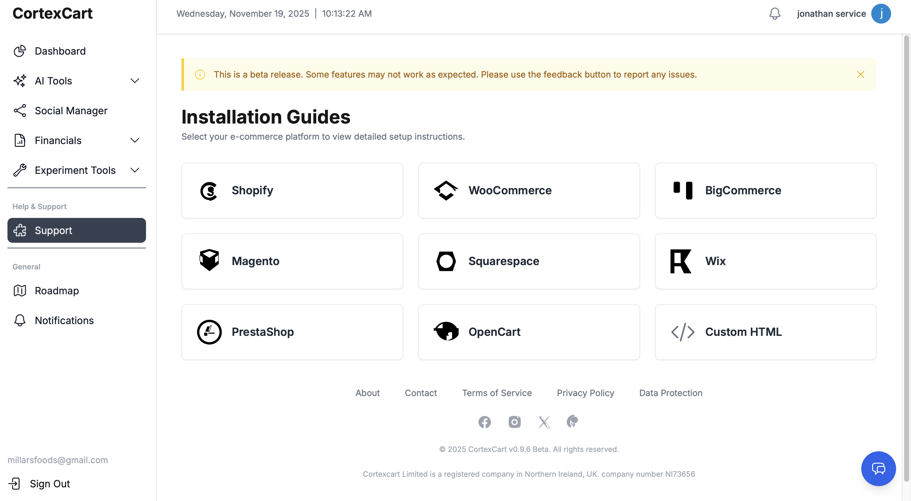 Cortexcart Insight Dashboard Beta 0.9.6 gallery image