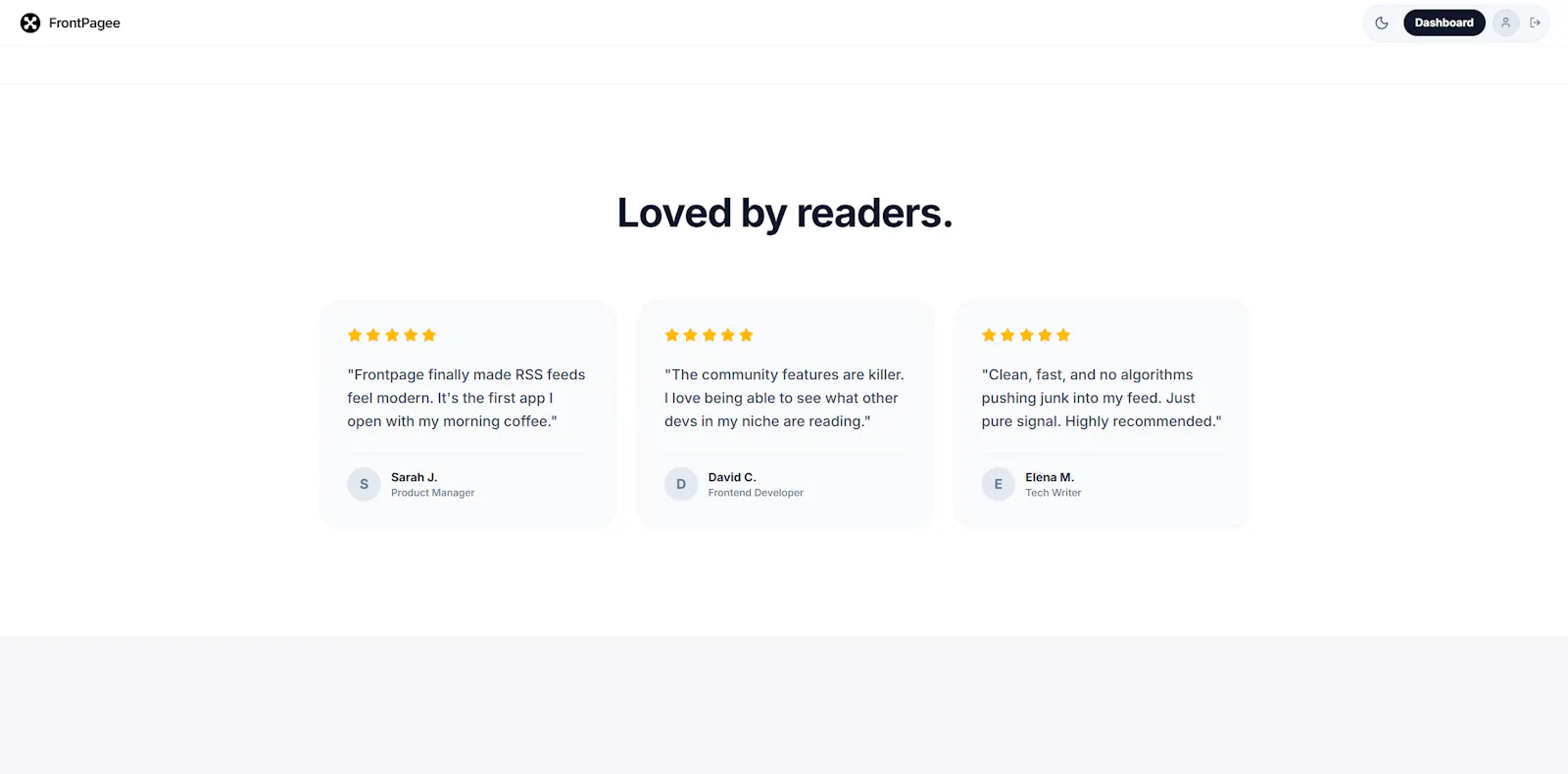 Frontpage screenshot 11