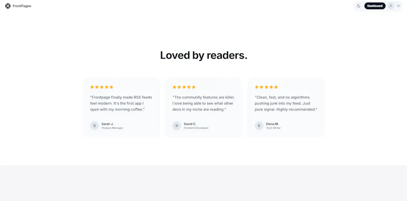 Frontpage screenshot 11