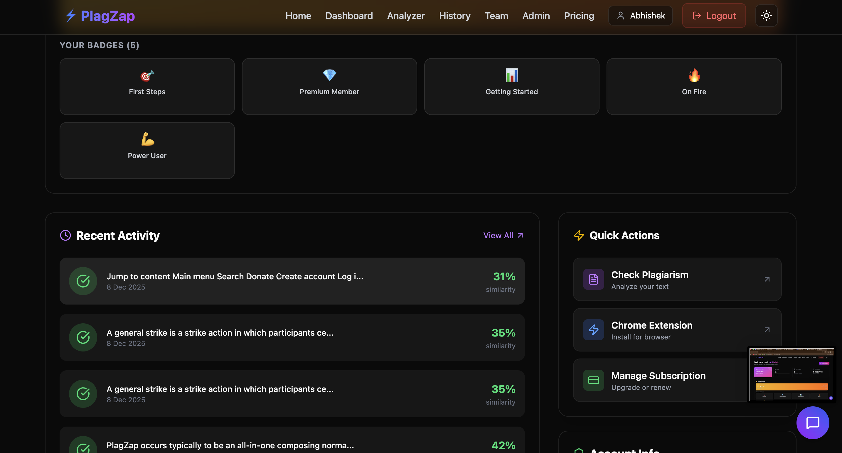 PlagZap - Screenshot 4 showing product features and functionality