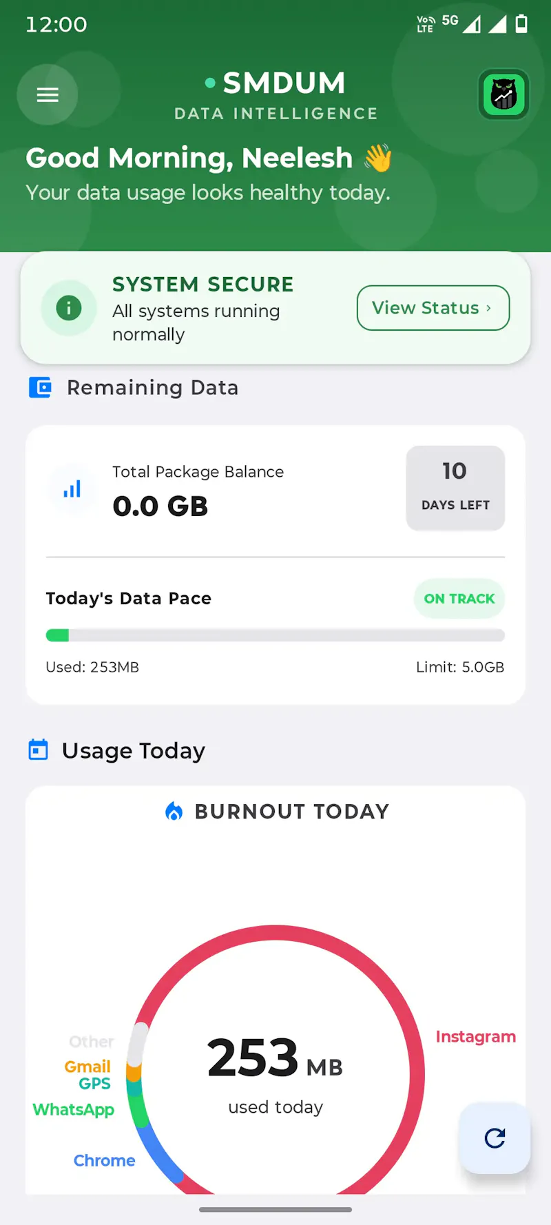 SMDUM: Data Usage Monitor App screenshot 2