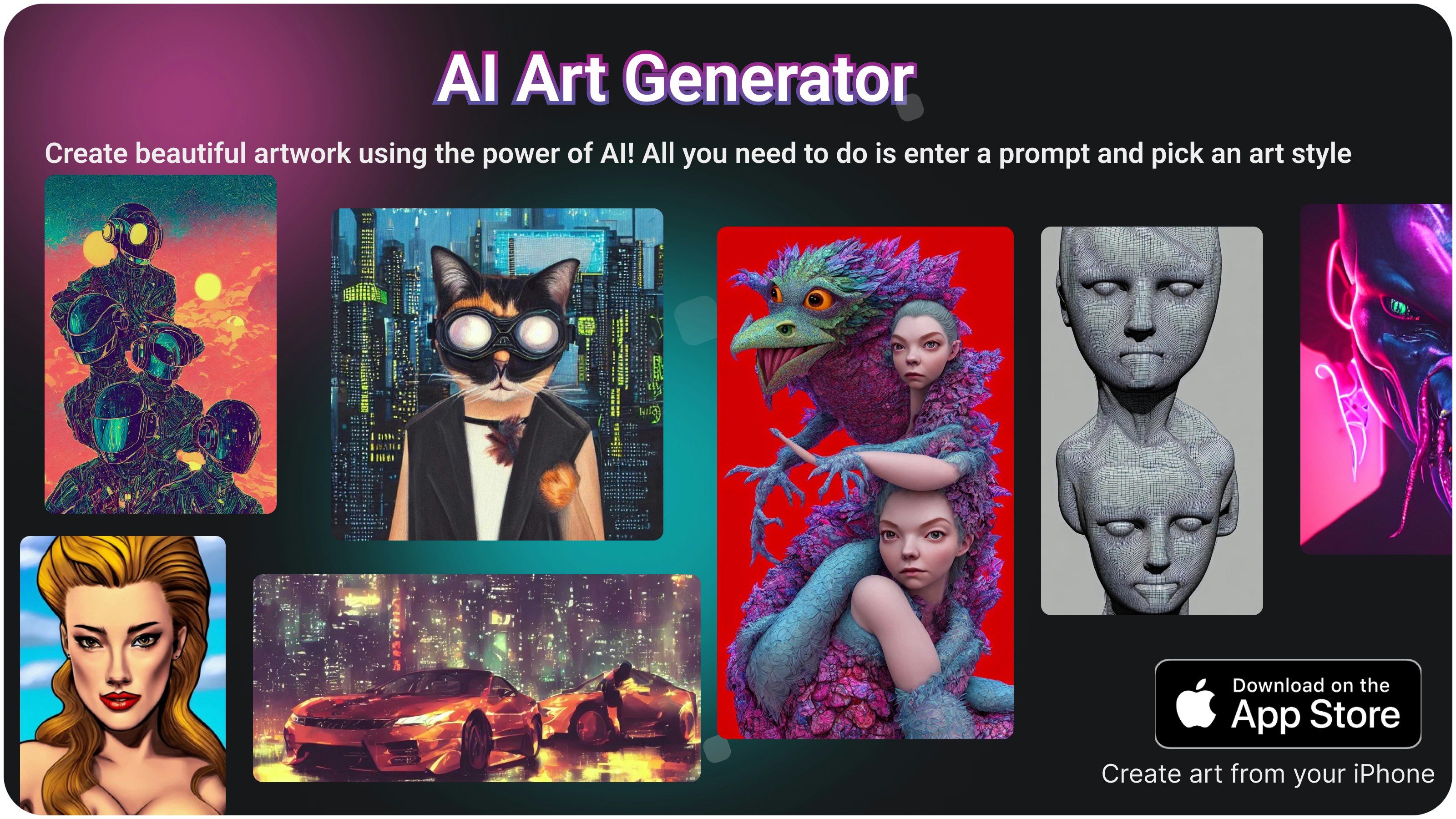 iPhone用のAIアートジェネレーターメディア2
