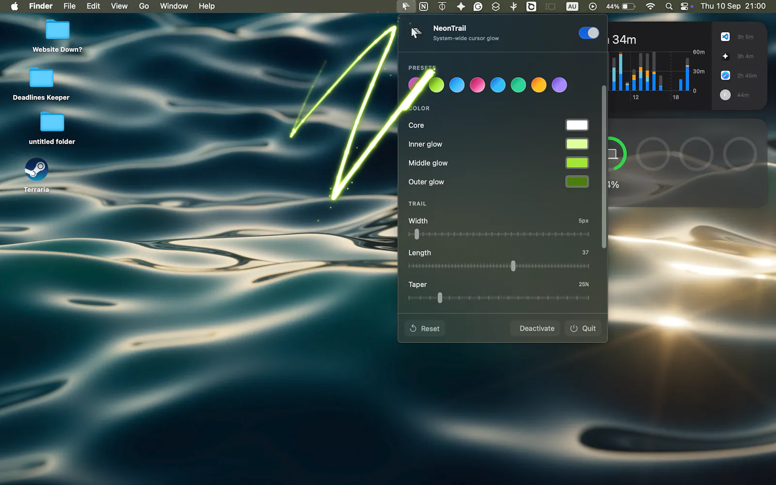 Neon Trail for Mac screenshot 1
