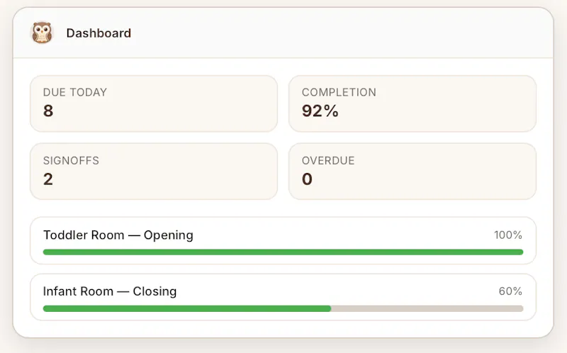 Childcare Owl screenshot 1