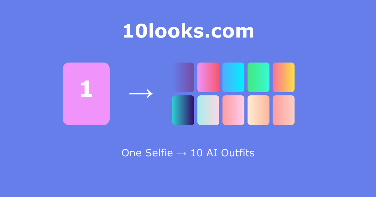10looks - 一张自拍照→10件衣服照片20秒卷轴。媒体2
