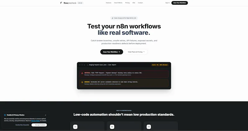 FlowPrecheck screenshot 1