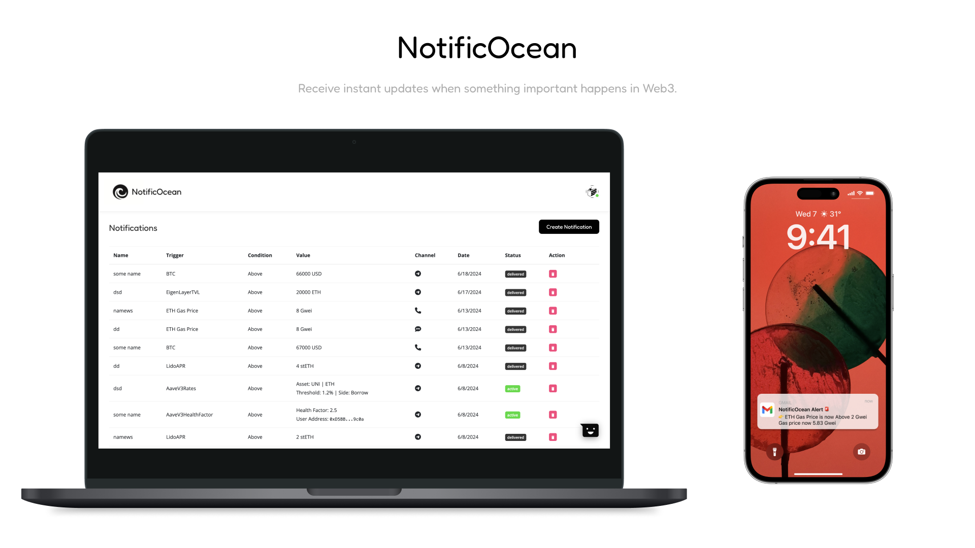NotificOcean - Blockchain Notification Service media 1