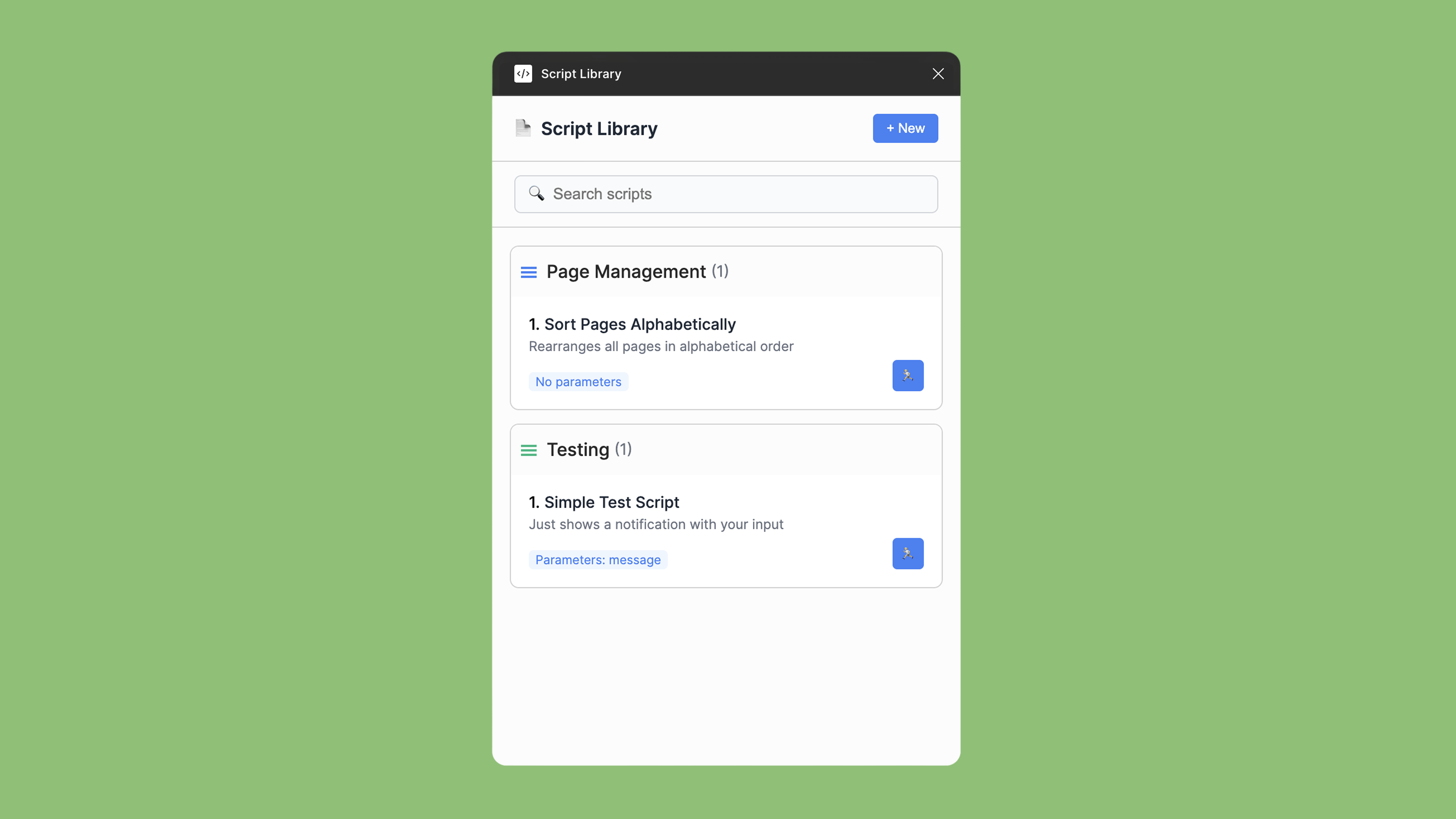Script Library - Open and run the Script Library plugin and see the magic मीडिया 2