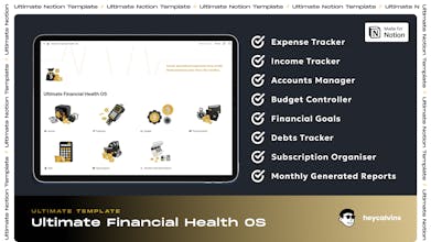 Plantilla personalizable de planificación financiera - una representación visual de una plantilla con campos editables para la planificación financiera.