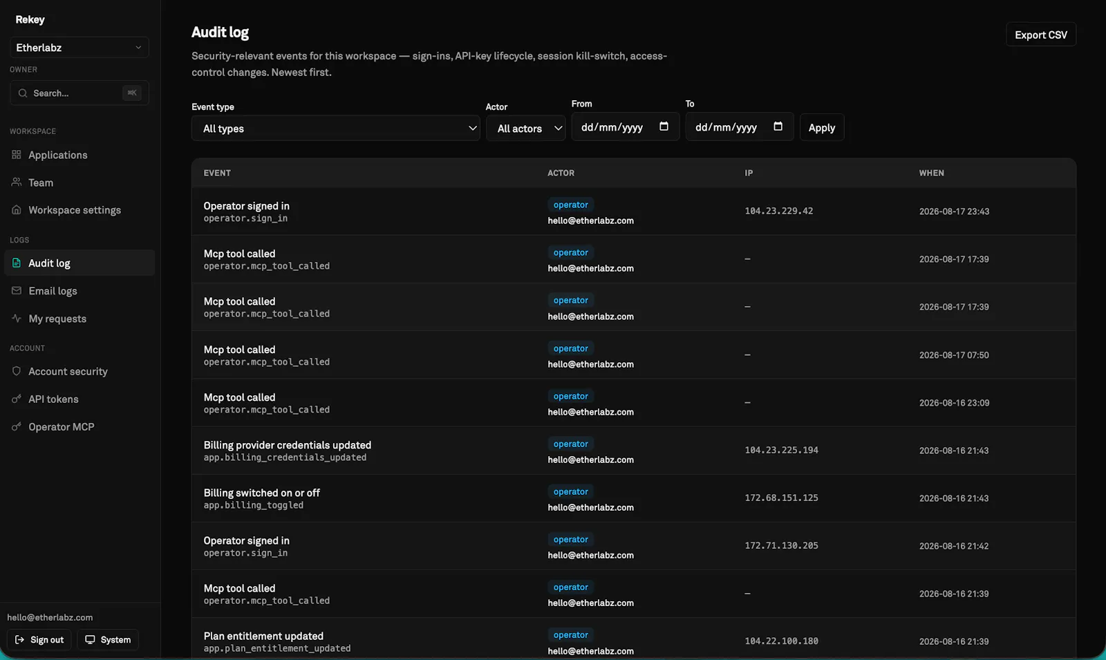 Rekey.dev screenshot 10