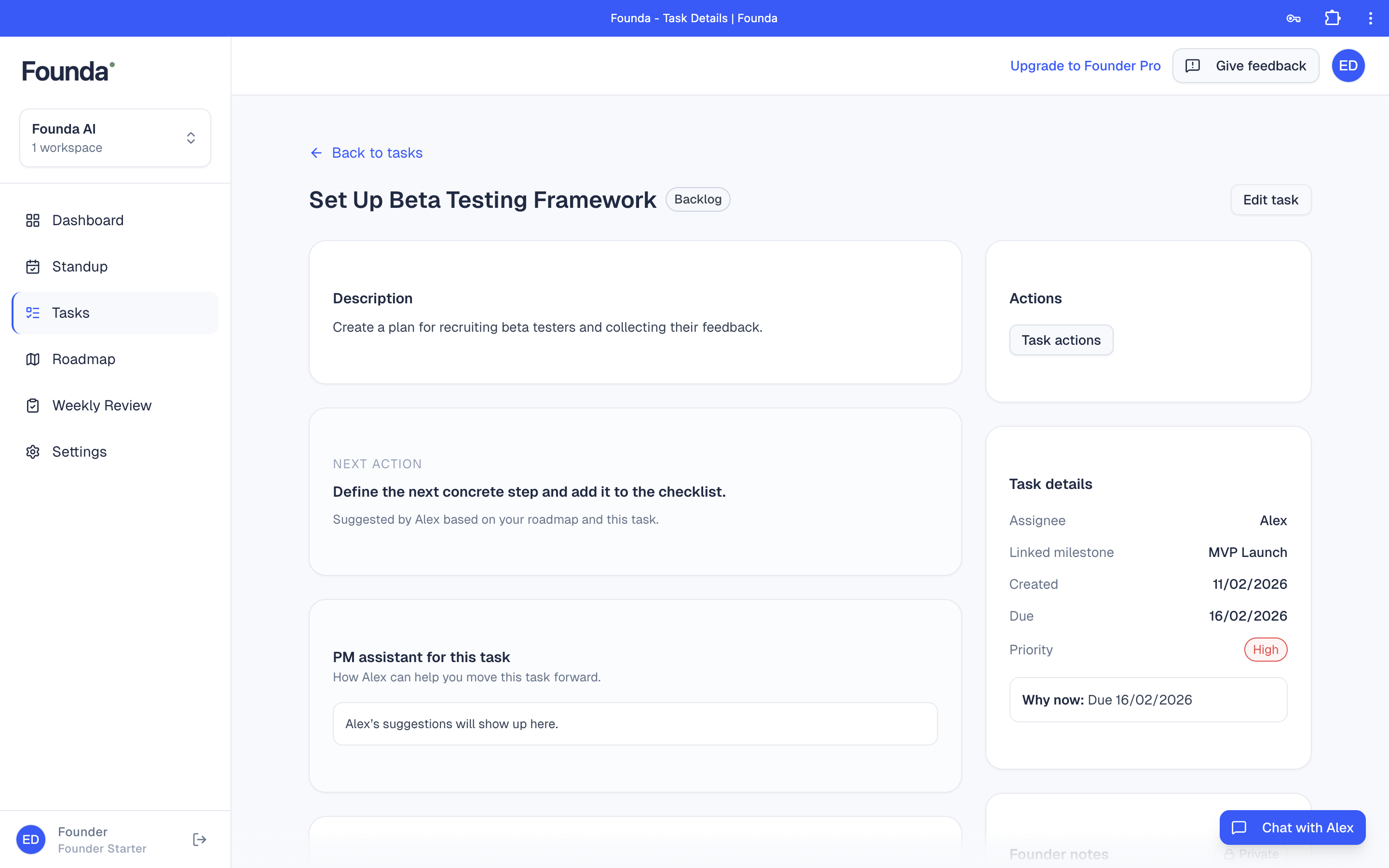 Founda - Screenshot 2 showing product features and functionality
