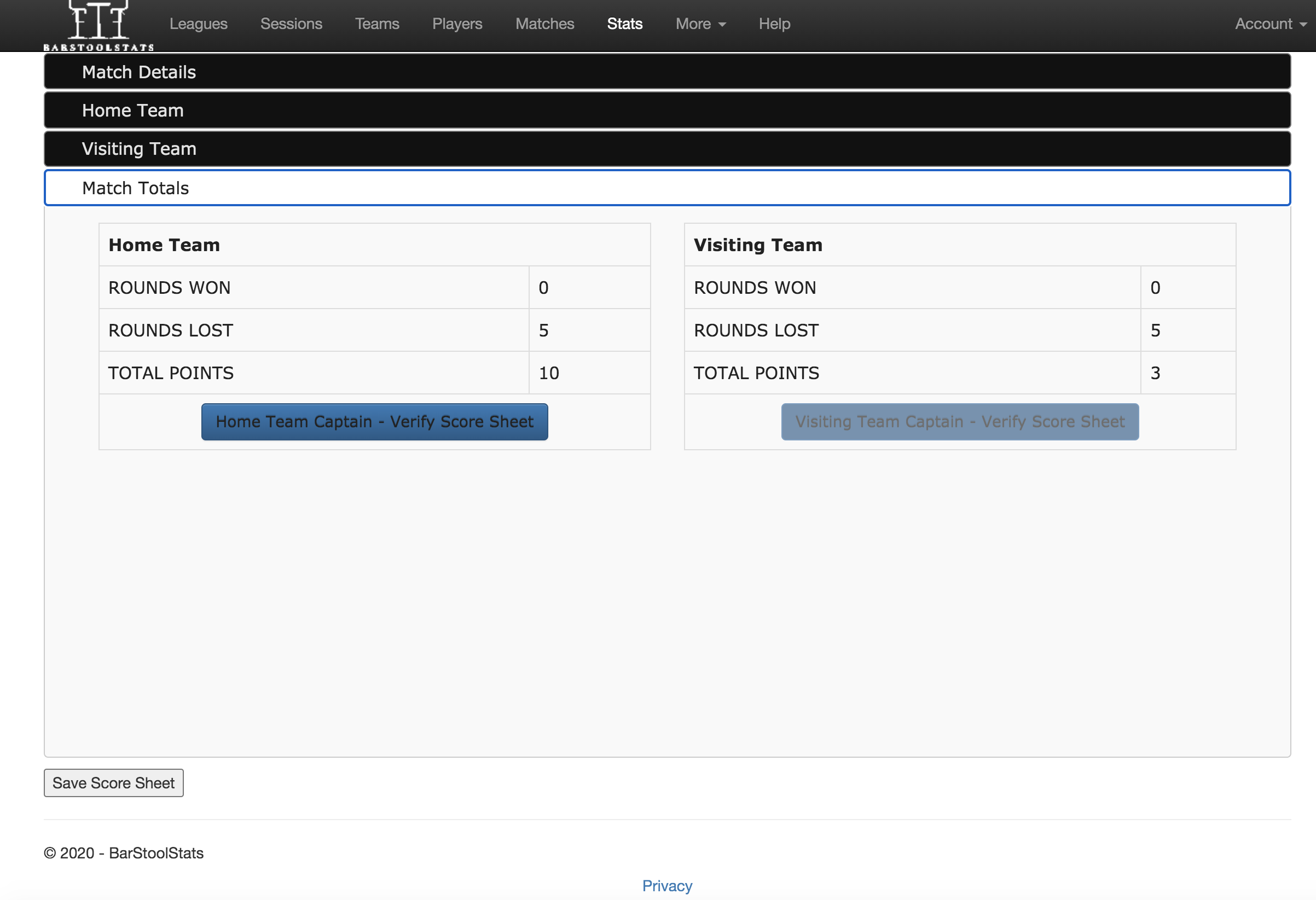 Automated Billiards Score Sheets gallery image