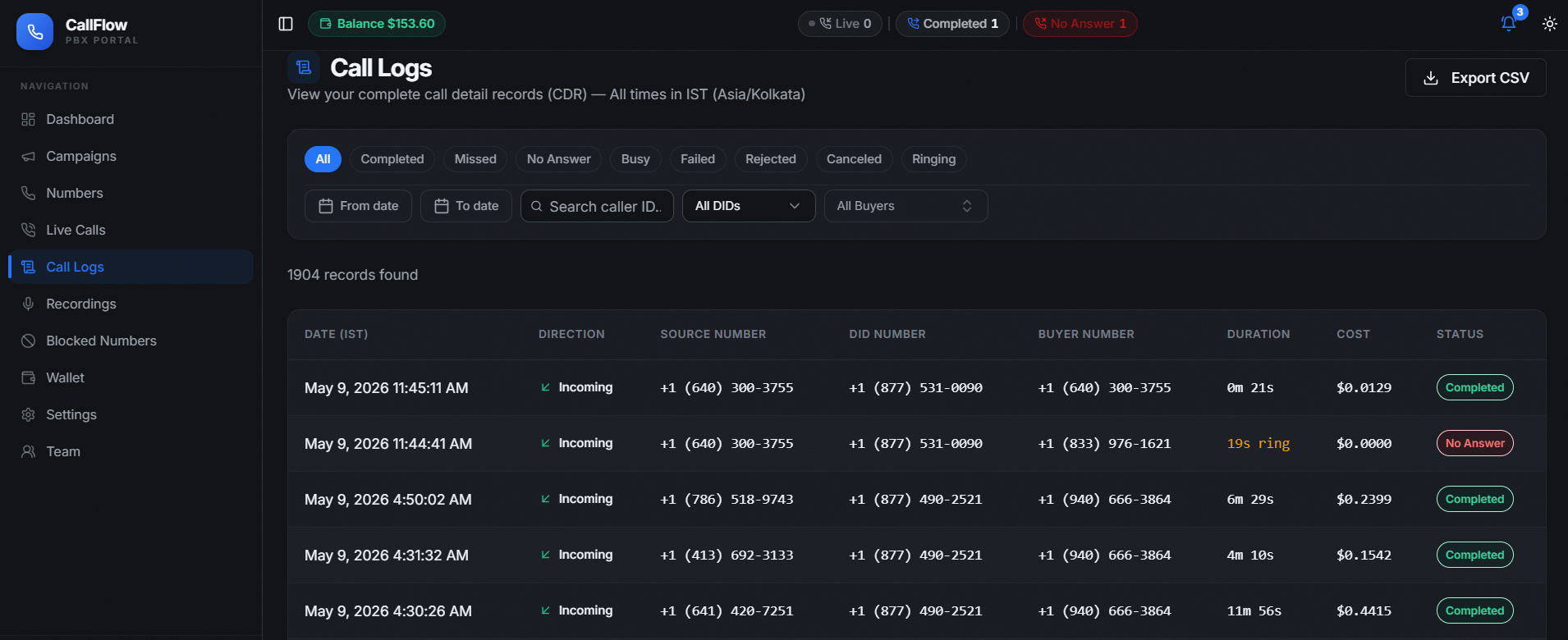 CallFlow - Toll Free Forwarding Portal gallery image