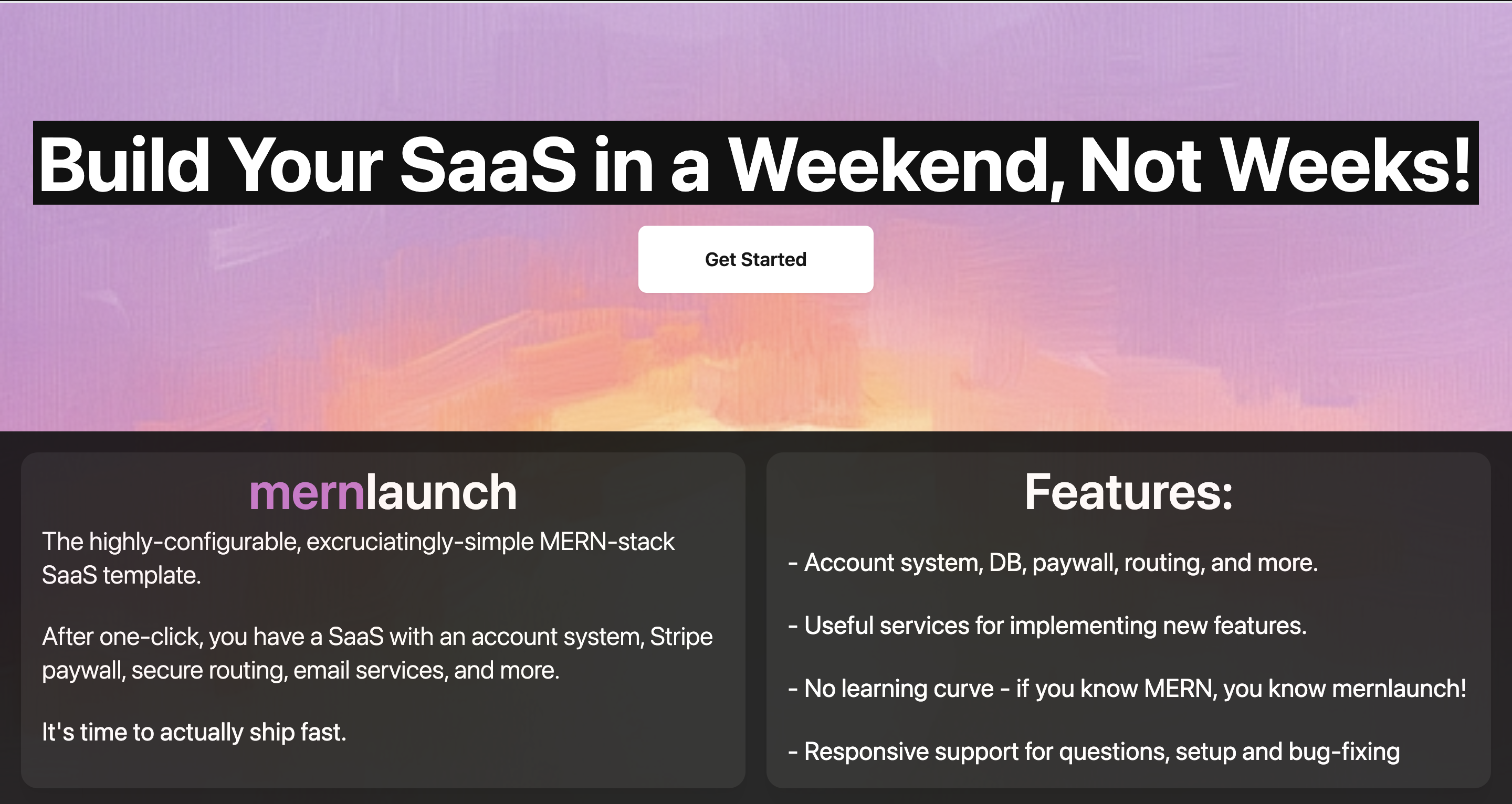 Mernlaunch - Построить SaaS Mern-Stack в выходные дни медиа 2