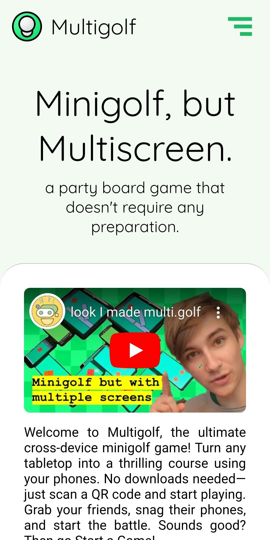 Media Multigolf - permainan minigolf yang menggunakan pelbagai skrin telefon sebagai kursus 5
