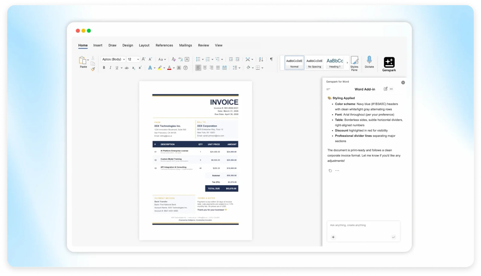 Genspark for Word screenshot 3