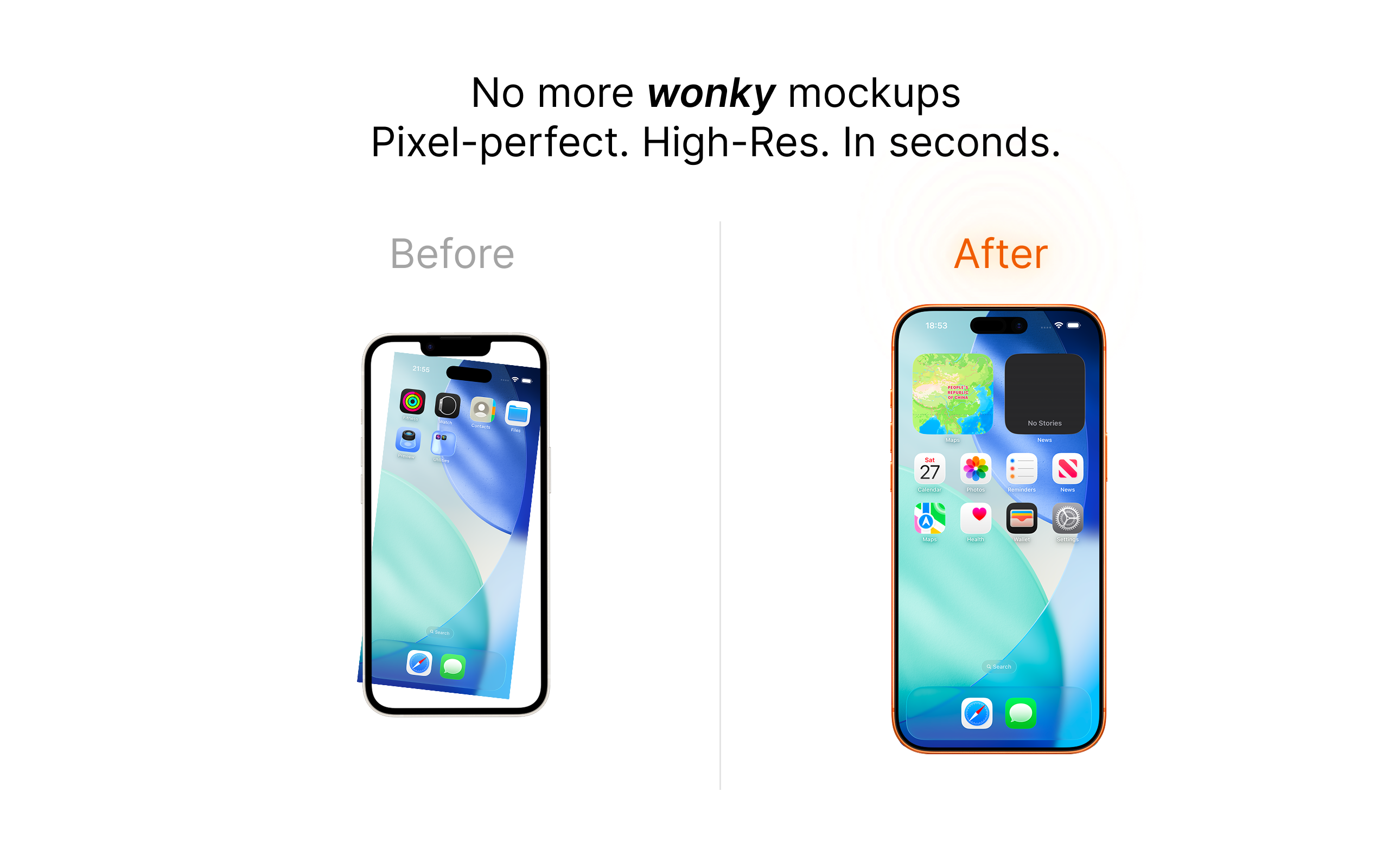 ScreenFrame: Mockup Device Phone - Main product screenshot demonstrating key features and user interface