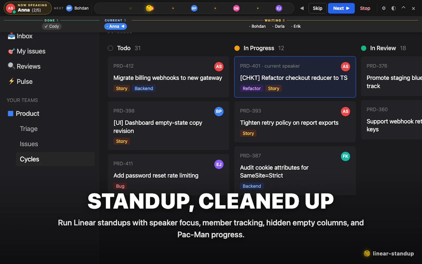 Linear Standup screenshot 1