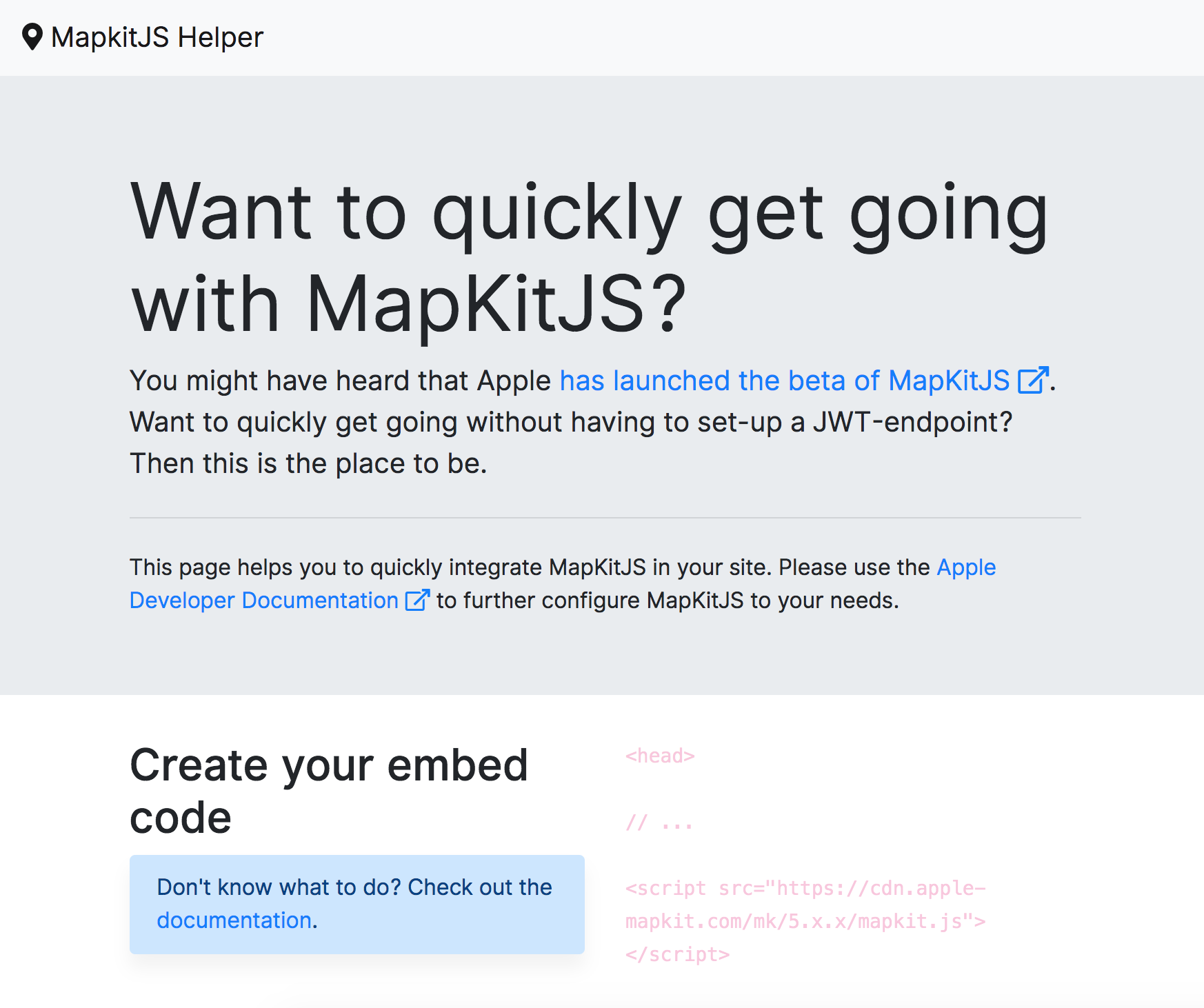 MapKit JS helper