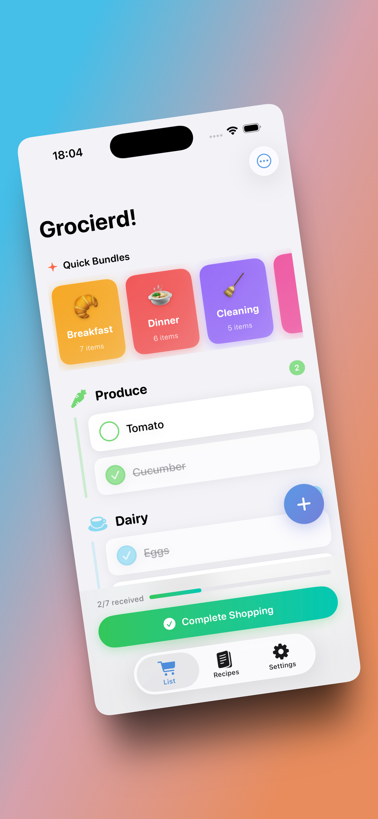 Grocierd! - Shopping List - Screenshot 2 showing product features and functionality