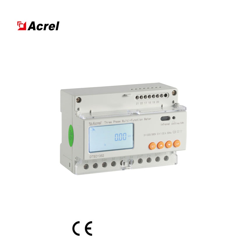 Üç fazlı akıllı enerji ölçer - DTSD1352 Üç Fazlı Din Ray Elektrik Ölçer medya 4