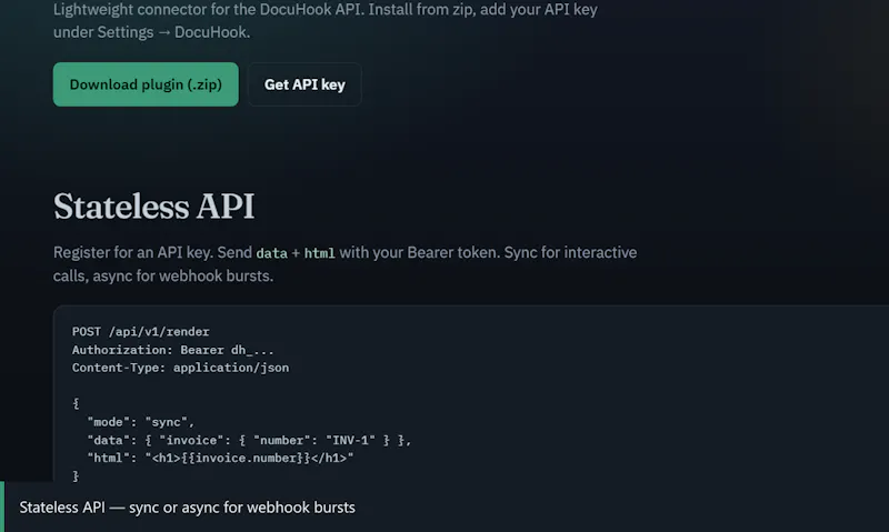 DocuHook – Webhook to PDF screenshot 5
