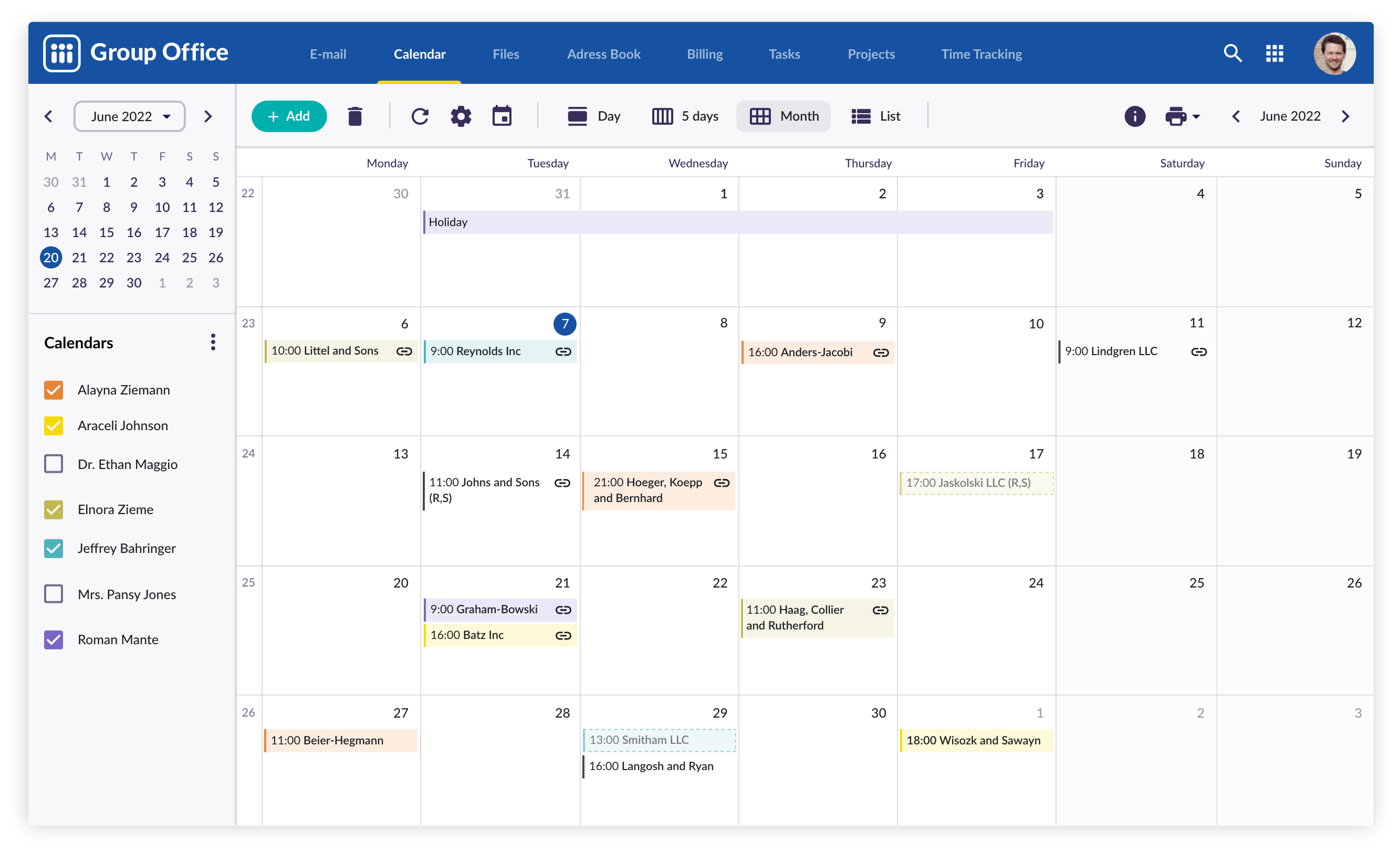 GroupOffice - Screenshot 4 showing product features and functionality