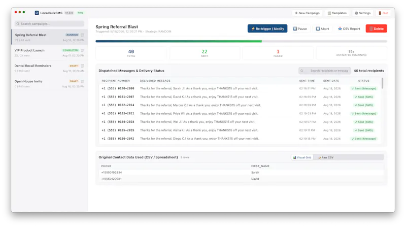 LocalBulkSMS screenshot 6