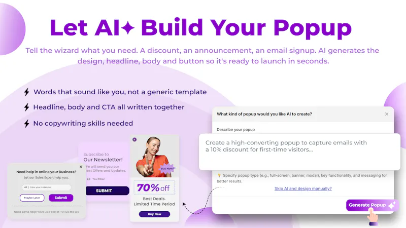 Popup Wizard screenshot 1