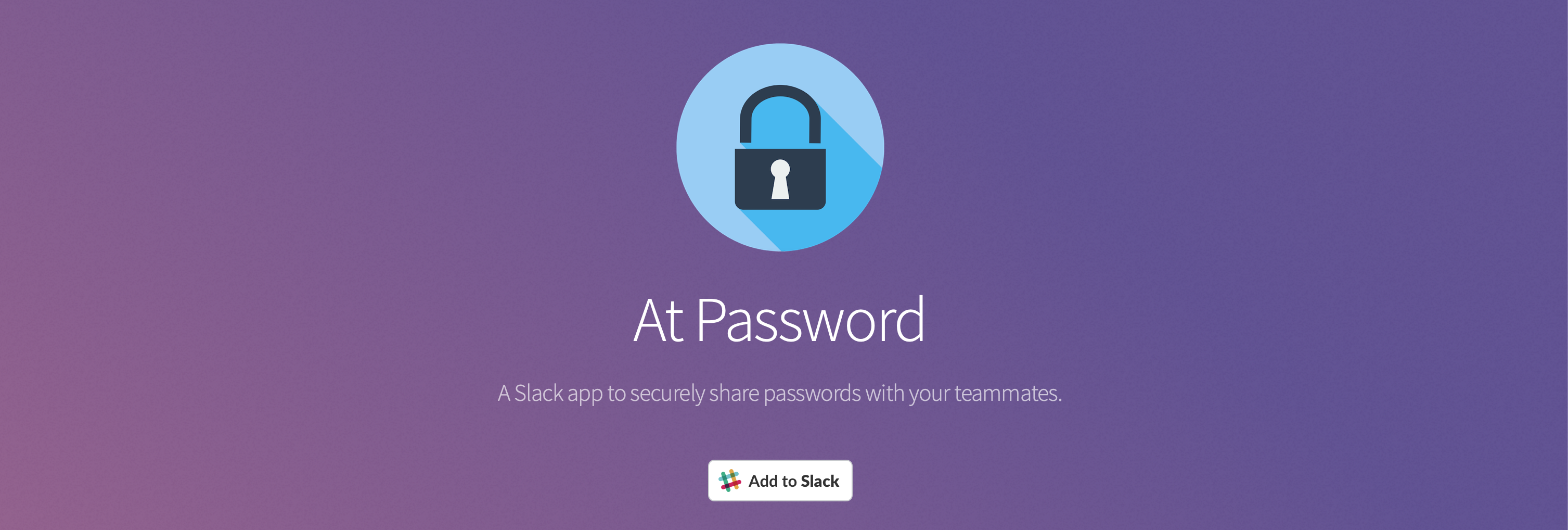 AtPassword Slack Bot gallery image