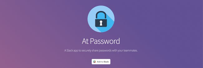AtPassword Slack Bot gallery image
