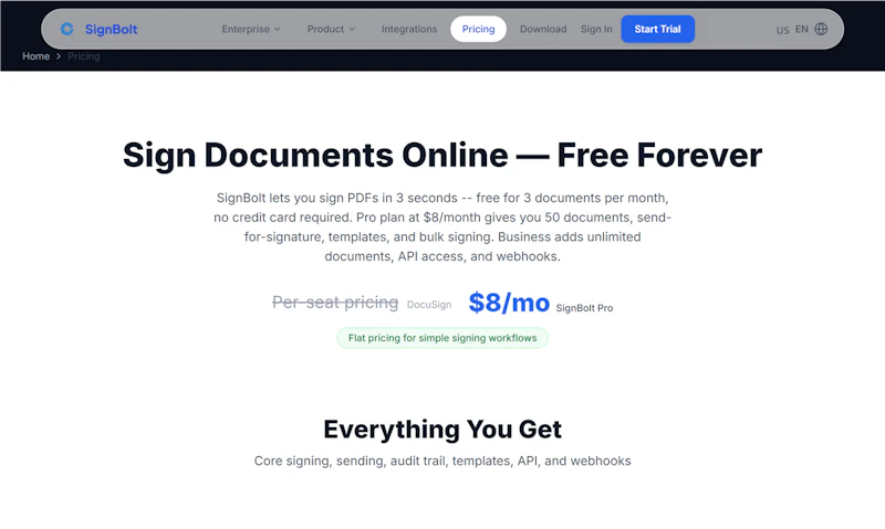 SignBolt screenshot 1