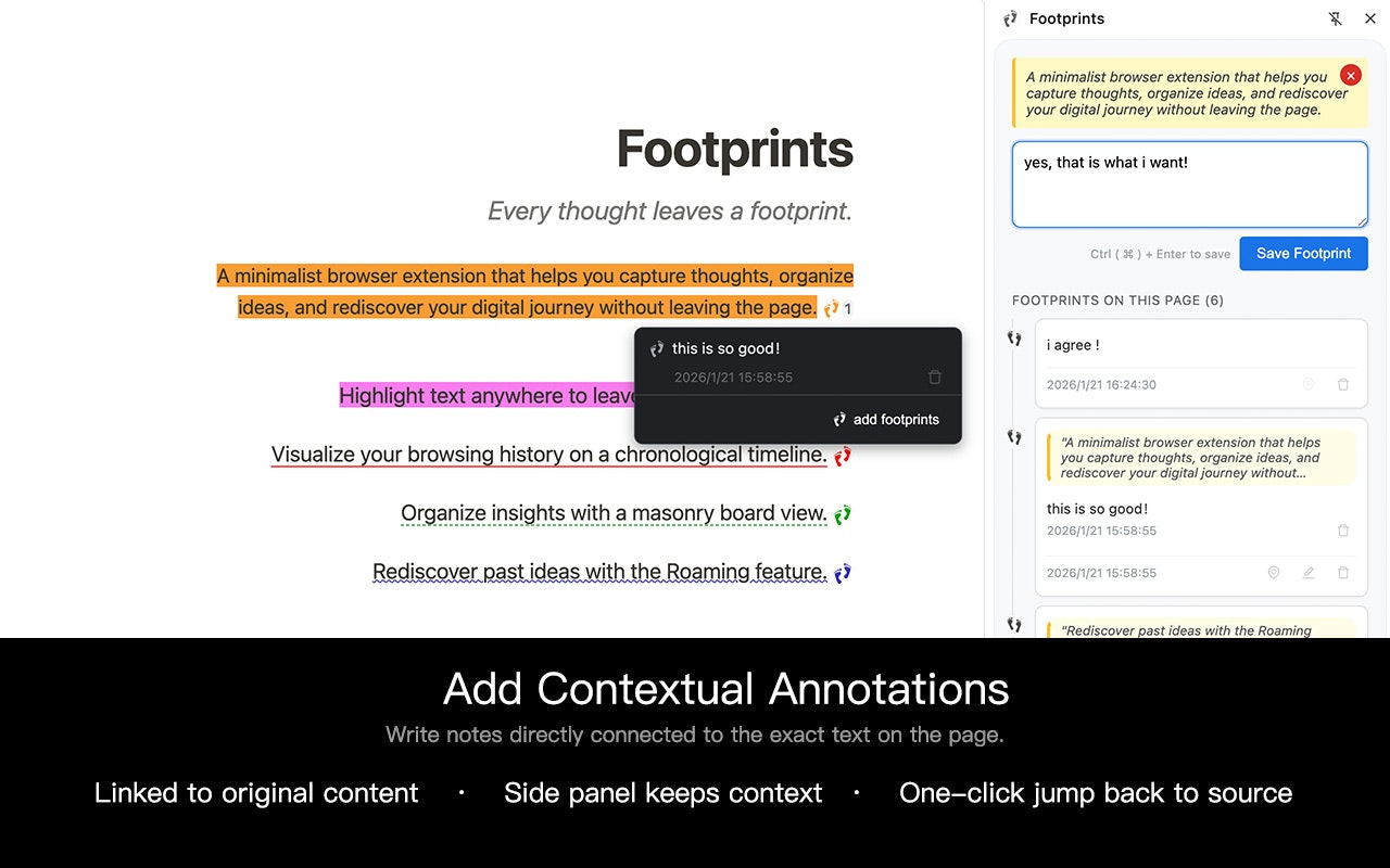 FootPrints - Main product screenshot demonstrating key features and user interface