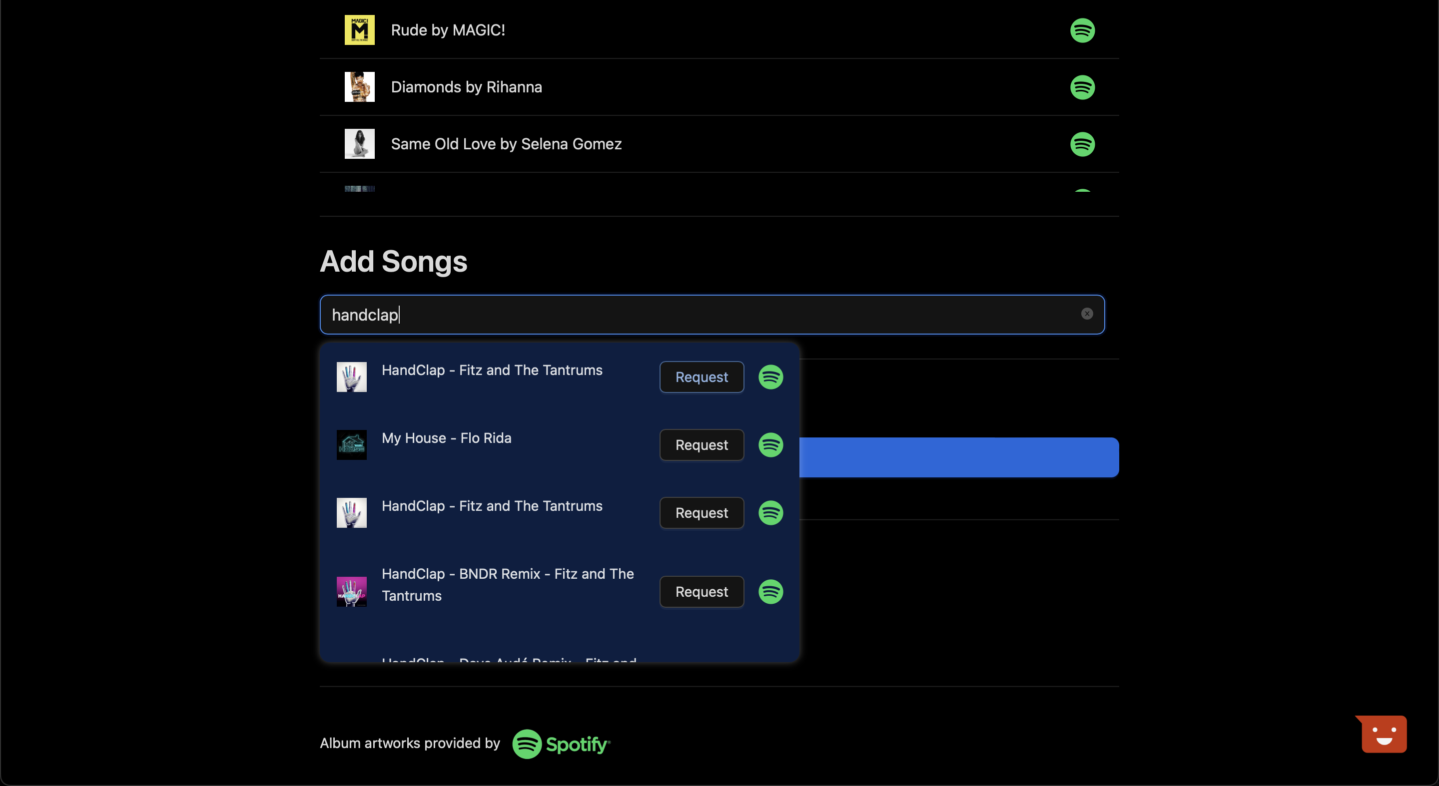 보조 - Spotify 대기열을 공동 작업하십시오 미디어 3