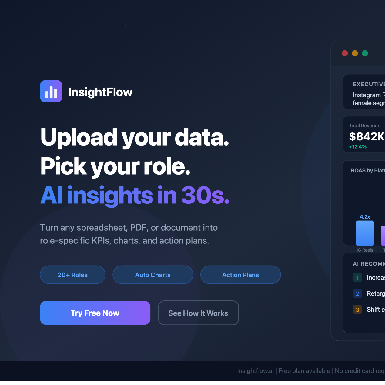 InsightFlow - Main product screenshot demonstrating key features and user interface