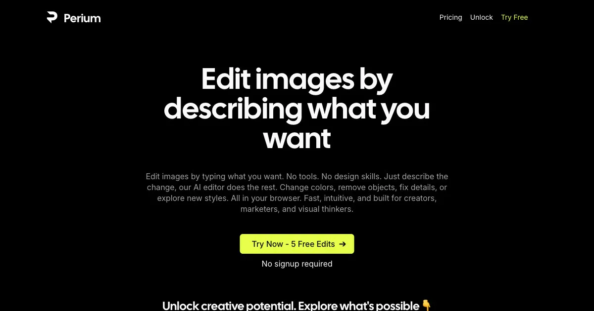 Perium AI Image Editor