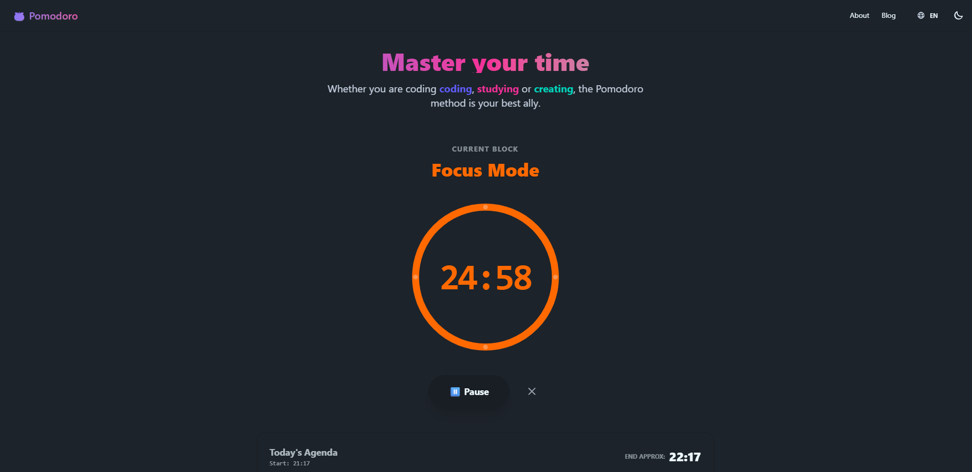 Sinx Pomodoro - Screenshot 3 showing product features and functionality