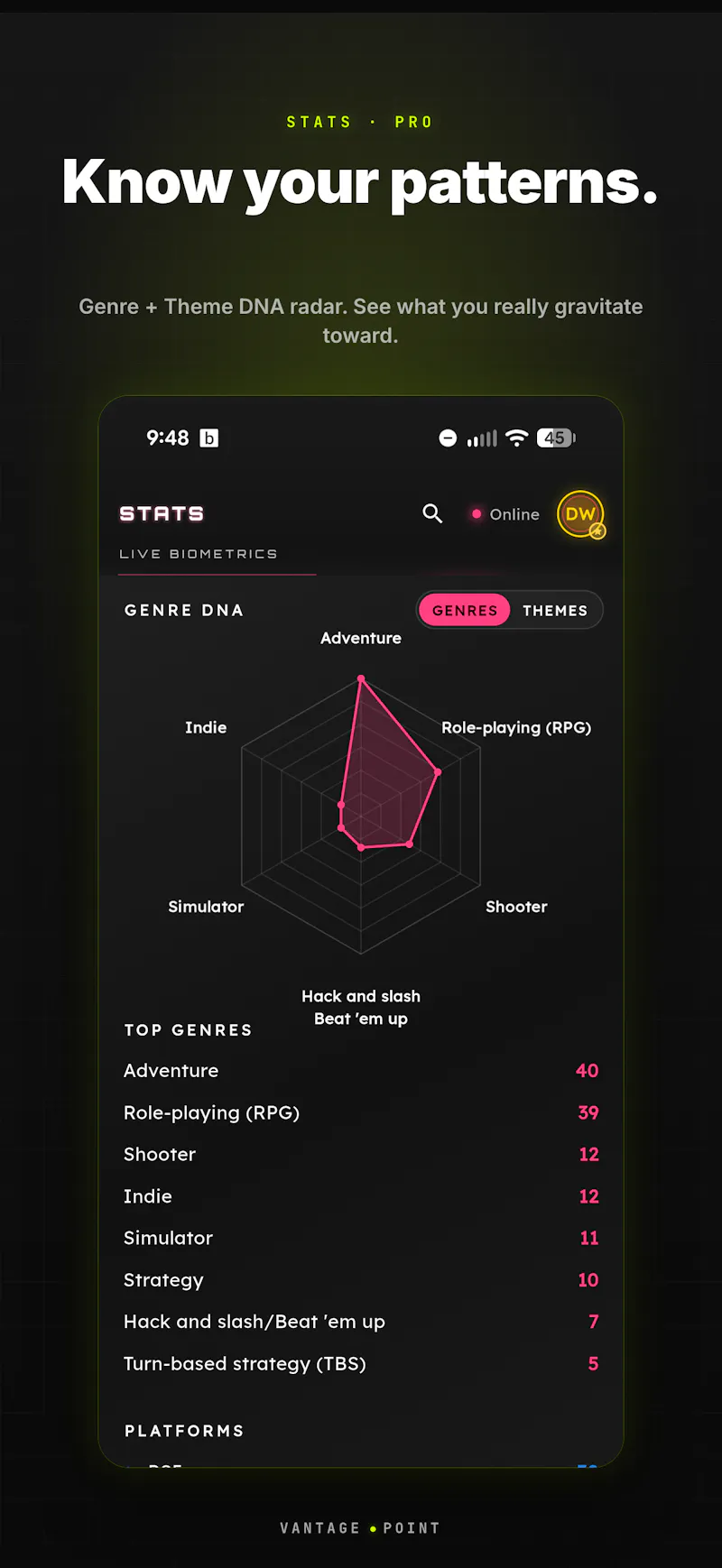 Vantage Point: Game Tracker screenshot 3